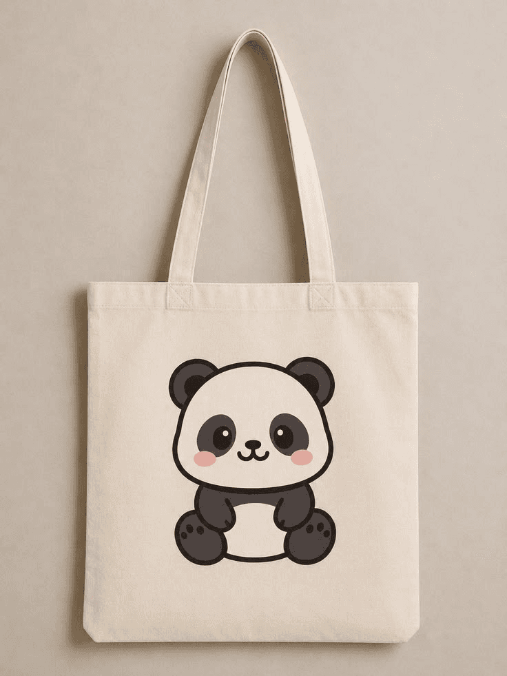 Panda tote bag